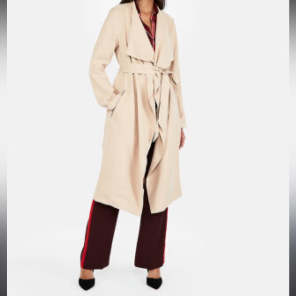 Express Beige Trench Coat.